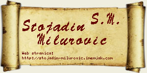 Stojadin Milurović vizit kartica